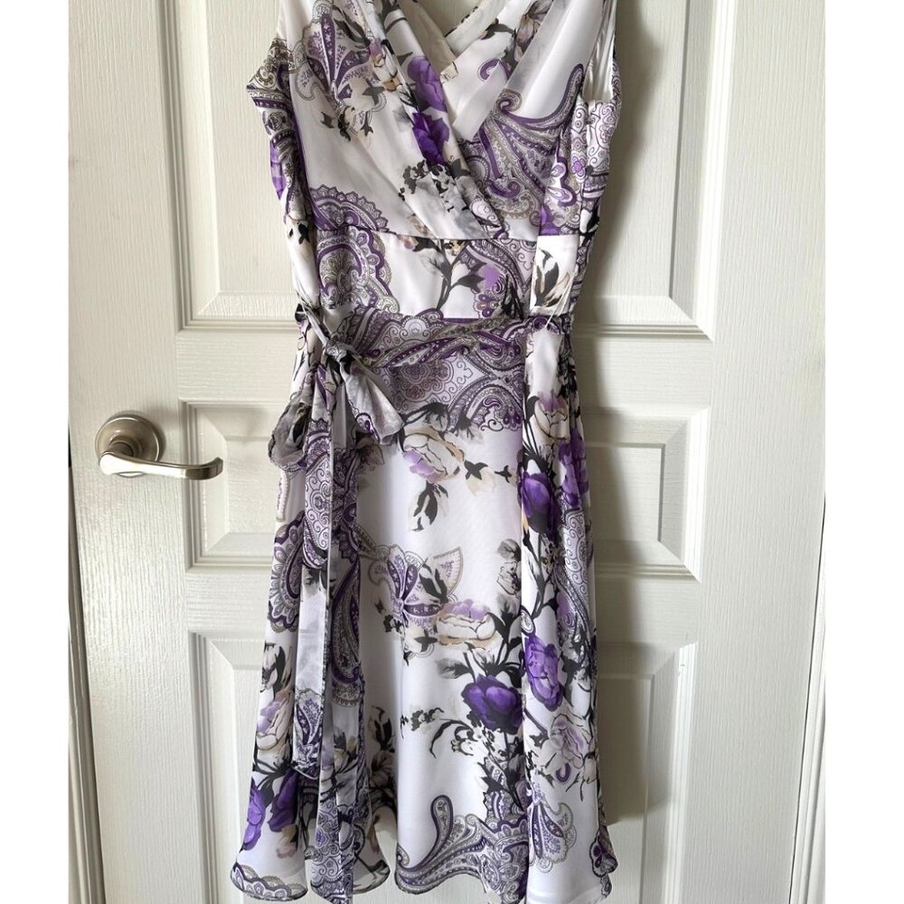 White House Black Market  Paisley Polyester Dress